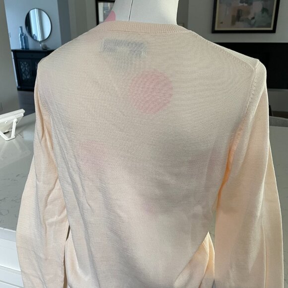 Amazon Essentials Casual Lg Slv V Neck Lightweight Knit Sweater Ecru Sz M NWT - Picture 7 of 13